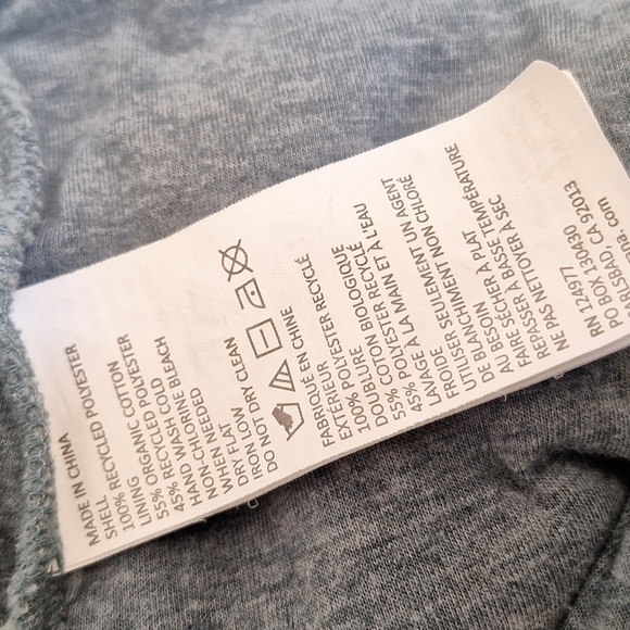 Prana Polar Escape Half Zip Sherpa Hooded Jacket Sweatshirt Light Blue szM - Picture 10 of 10